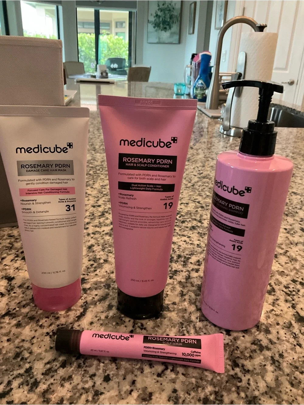 MEDICUBE Rosemary PDRN Rosemary Shampoo, Conditioner, Hair Mask &Scalp Serum Set